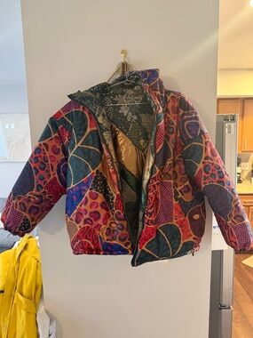 FARM Rio Multicolor Printed Reversible Puffer Jacket